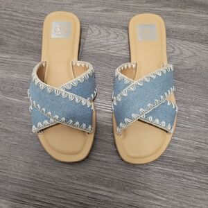 DV by Dolce Vita Blue and Tan Sandals